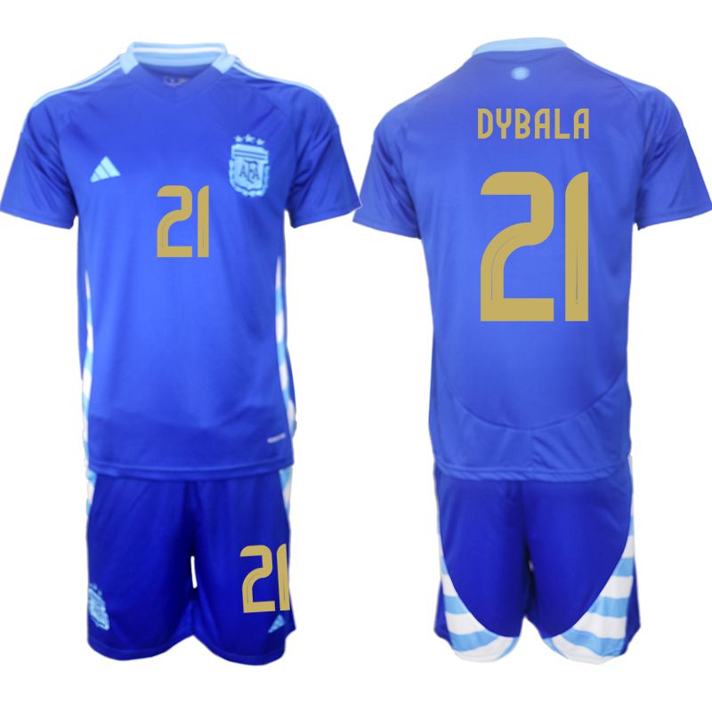 Men 2024-2025 Season Argentina away blue #21 Soccer Jersey->->Soccer Country Jersey